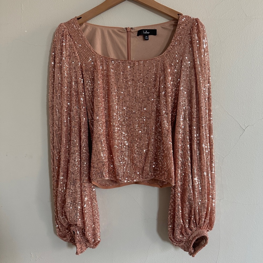 Sequin sparkle party Lulus top - size xs